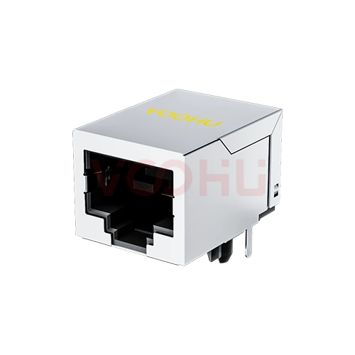 SYT59211118GWA3D1Y1027 90&deg; 侧面插入 1*1 开口朝下 无LED 带屏蔽 DIP RJ45