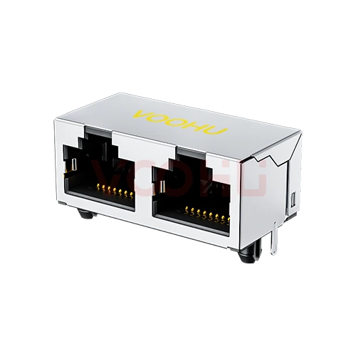 SYT561288GWA3DY1027 90&deg; 侧面插入 1*2 开口朝上 LED Y/G 带屏蔽  DIP RJ45