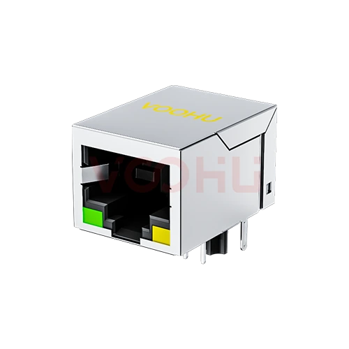SYT111B178AB2A1DP 90&deg; 侧面插入 1*1 开口朝下 10/100M POE720mA LED G/Y  带屏蔽 DIP RJ45