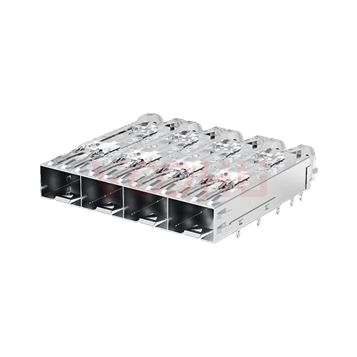 WH194T469D1S02 5G 1 x 4 镀镍30u'' 带导光柱 SFP连接器