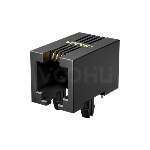SYT53211144IWA1D1017 90&deg; 侧面插入 1*1 开口朝下 无LED DIP RJ11