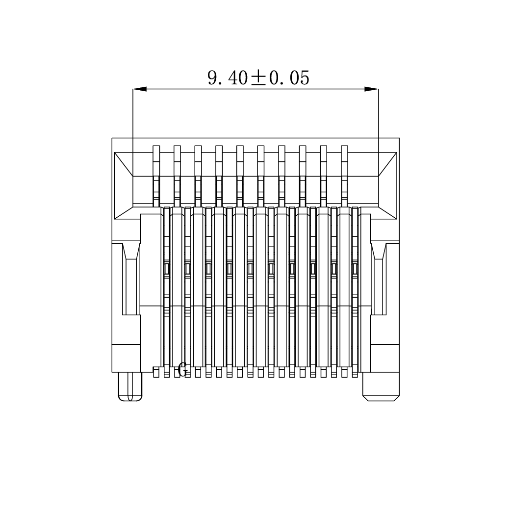 WH290W119D0S03 10G 1 x 1 SMD 镀金30U" SFP+连接器