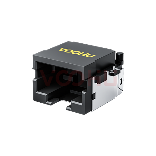 SYTCB801188GWW6SB1075 90&deg;	1*1	开口朝上 NO POE NO LED SMT RJ45沉板连接器