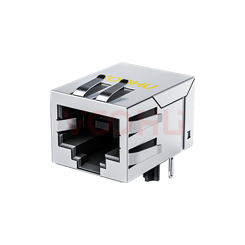 SYT111Q068HWA1D 90&deg; 侧面插入 1*1 开口朝下 100/1000M DIP RJ45