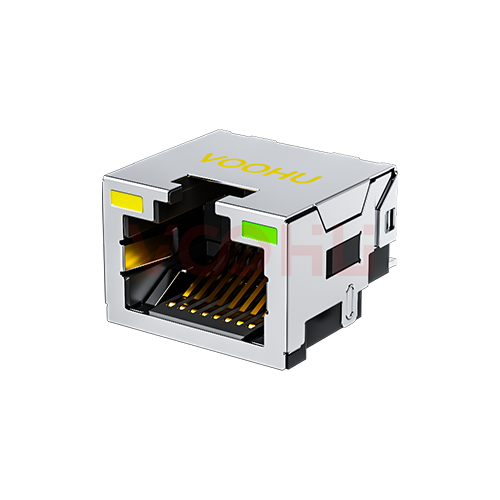 SYTCB851188AB1W6SB1075 1*1 90&deg; LED(Y/G) SMT 沉板RJ45连接器