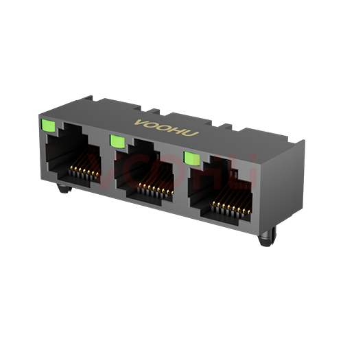 SYT56I1388C0111501  56  LED 1X3 8P8C  D型(左绿右无灯)黄色  RJ45