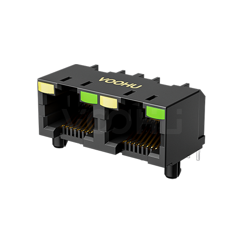 SYT561288JB1A1DB4 1*2 56  带灯左黄右绿 全塑 RJ45