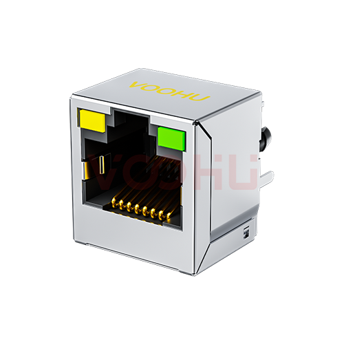 SYT52A1188AC1A6D12Y1143  1*1 DIP 180&deg;立式 开口朝上 LED 左黄右绿 RJ45