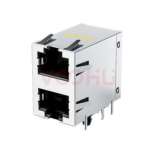 SYT59212188HWA1DY1C022短体  5921 2*1 无灯带弹片 RJ45连接器