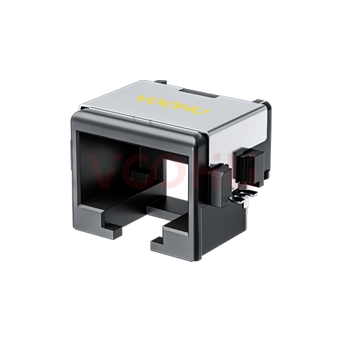 SYTCB681188GWA6SB1075  90&deg;	1*1 开口朝下 SMT RJ45沉板连接器