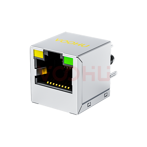 SYT5A11B035AC1A8D  180&deg;立式 1*1 开口朝上 Y/G 10/100M DIP RJ45