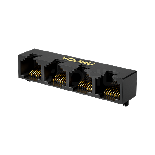 SYT53241488IWA1DY1052  5324 1X4 8P8C 全塑 无LED  DIP RJ45