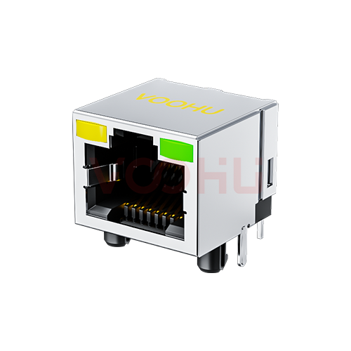 SYT561188AB1A1DB4 90&deg; 侧面插入 1*1 开口朝上 LED Y/G RJ45直通 56带灯无翅 DIP  RJ45