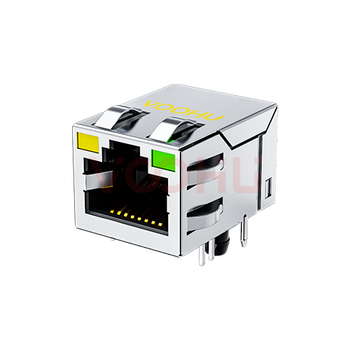 SYT211B566FD1A4D 90&deg; 侧面插入 1*1 开口朝上 Y/G 10/100M DIP RJ45