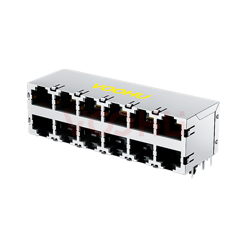 SYT59212688HWA1DY1A157短体 90&deg; 侧面插入 2*6 8P8C 开口朝上/下  带屏蔽 DIP RJ45