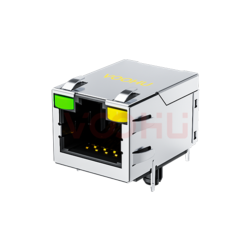 SYT211B035DB2A7DT6009 90&deg; 侧面插入 1*1 开口朝上 8P8C CAT6A 带弹片 RJ45
