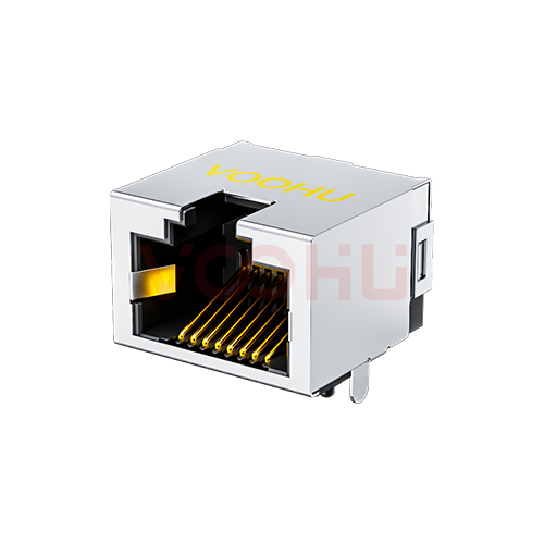 SYT60S1188GWA6DY1008(弯脚) 90&deg; 侧面插入 1*1 开口朝上 无LED DIP RJ45（低高度）
