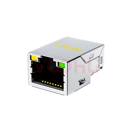 SYT211Q744AB1A7CBS1359  90&deg;  1X1 贴片 10G  LED灯 左黄右绿 RJ45