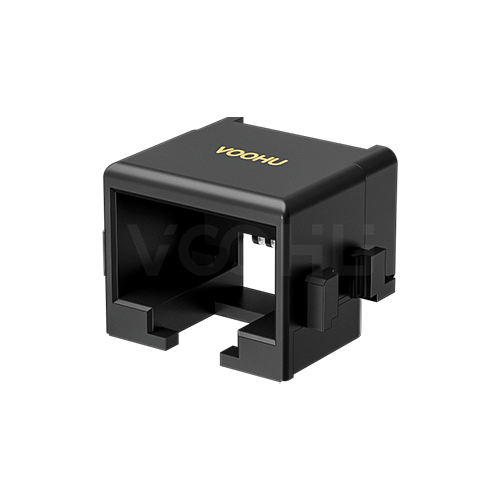 SYTCB861188IWA6SB1075  90&deg; 侧面插入 1*1 开口朝下 8.6 DIP式 无灯全塑 沉板RJ45连接器