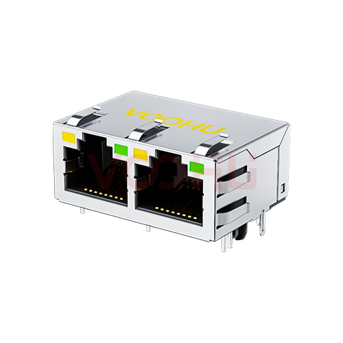 SYT212Q148FD1A4DB 90&deg; 1*2 1000BASE LED：Y/G RJ45网络接口