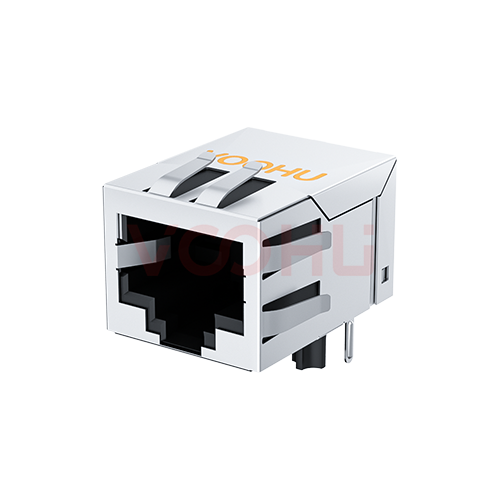 SYT111B002HWA1D 90&deg; 侧面插入 1*1 开口朝下 10/100BASE DIP RJ45