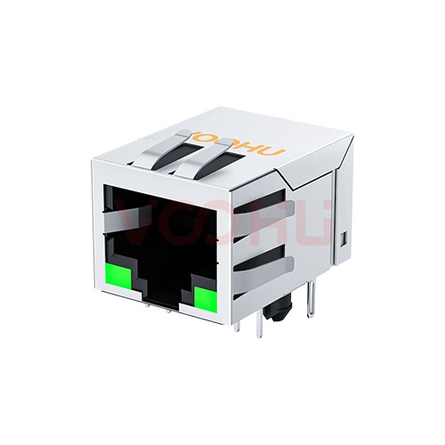 SYT111B002DB3A1D  90&deg; 侧面插入  开口朝下 1X1 10/100BASE 左绿右绿 RJ45