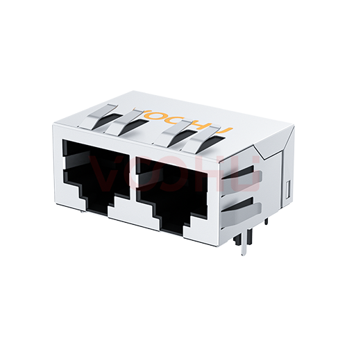 SYT112B083HWA1D5 90&deg; 侧面插入 1*2 开口朝下  10/100BASE  无灯带翅 DIP  RJ45