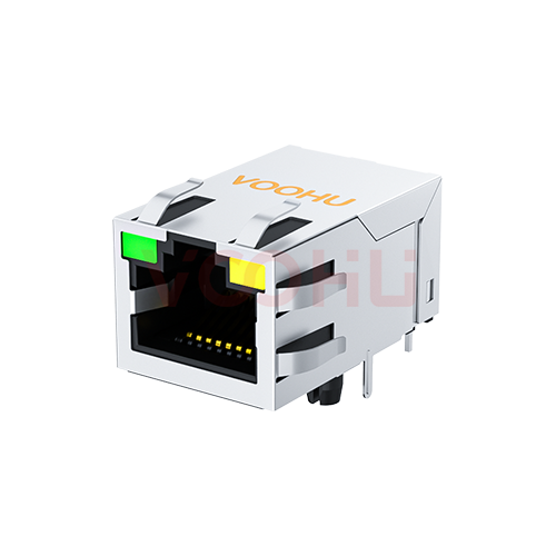 SYT311B075AA2A4DN 90&deg; 侧面插入 1*1 开口朝上G/Y 10/100M DIP RJ45
