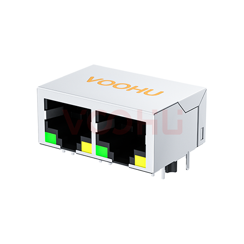 SYT112B002AB2A12D3HMZ  回流焊  90&deg; 侧面插入 1*2 开口朝下 10/100M LED G/Y DIP RJ45