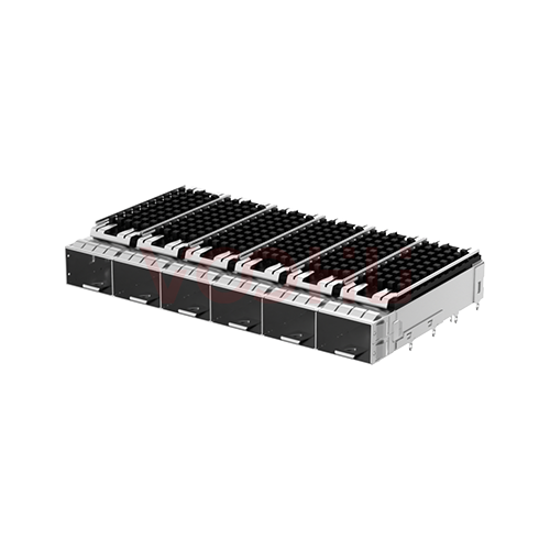 WH296T459D0S32 1*6 散热片 压接 SFP+ 光纤笼子