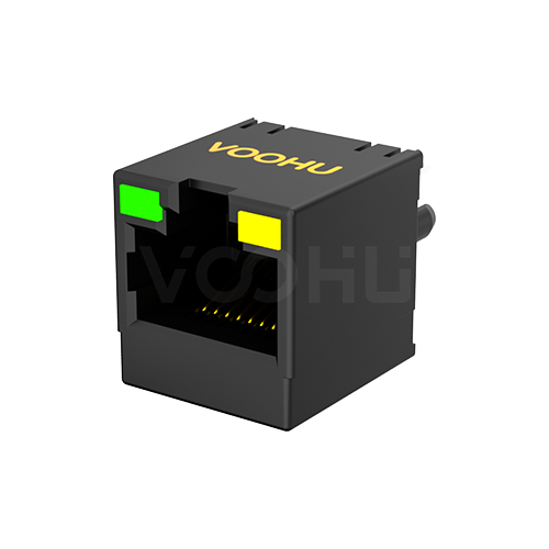 WH52F11882011101 180&deg;  1*1 LED（1黄2绿）RJ45网络接口