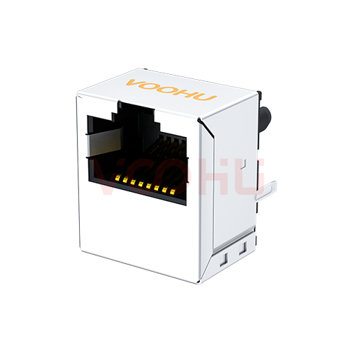 SYT511B002GWA4D12 180&deg;立式  1*1 开口朝上 无LED DIP  RJ45