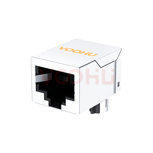 SYT111Q009GWA1D  90&deg; 侧面插入 1*1 开口朝下 100/1000BASE 无LED 带屏蔽  RJ45