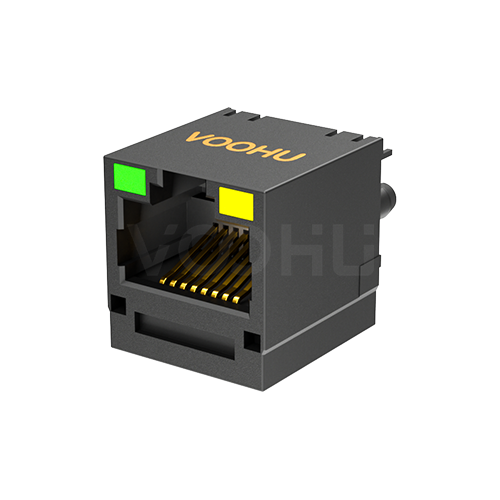 SYT511B002JA2A8D 180&deg;立式  1*1 开口朝上 左绿右黄 DIP 10/100BASE RJ45