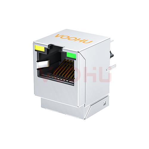 SYT511B002AA1A1D068 带缺口  180&deg; 1*1  100BASE  LED Y/G DIP RJ45