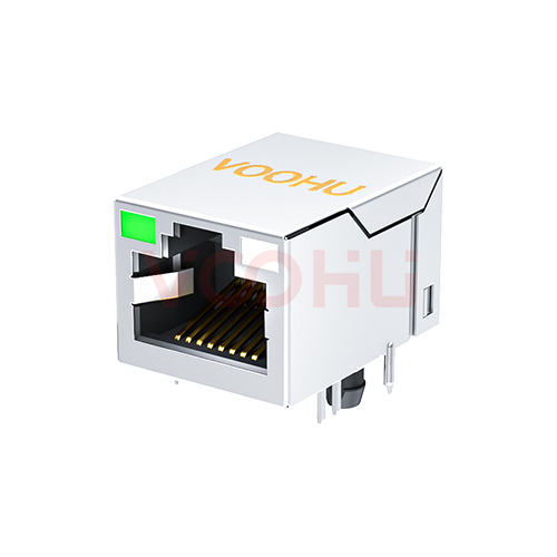 SYT211Q229CE6A4D  90&deg; 侧面插入 1X1  1000BASE  LED灯 G/GO RJ45